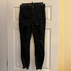 American Eagle high rise ultra destroyed jegging